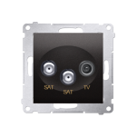 Gniazdo RTV-SAT-SAT DASK2, Simon 54 metalizowane - 4