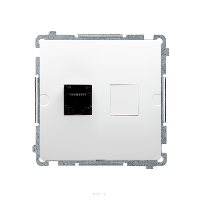 Gniazdo komputerowe RJ-45, BMF51, Simon Basic białe