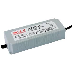 Zasilacz elektroniczny do żarówek LED, 12V DC 150W 10A IP67, GPV-150-12