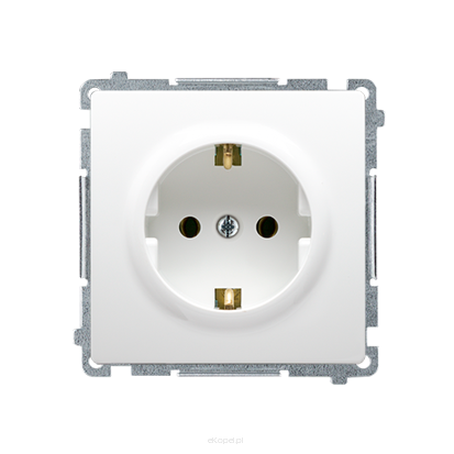 Gniazdo pojedyncze typu schuko, Simon Basic białe