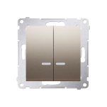 Łącznik świecznikowy podświetlany DW5BL, Simon 54 metalizowany - 2