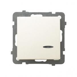 Wyłącznik kontrolny podświetlany, ŁP-12GS/m/27 As ecru