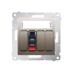 Gniazdo głośnikowe pojedyncze DGL31, Simon 54 metalizowane - 2