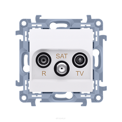 Gniazdo antenowe RTV-SAT końcowe Simon 10, CASK.01/11 biały