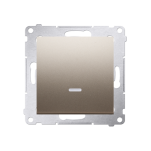 Łącznik jednobiegunowy z podświetleniem DW1L, Simon 54 metalizowany - 2