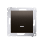 Łącznik jednobiegunowy z podświetleniem DW1L, Simon 54 metalizowany - 3