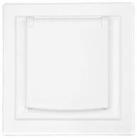 Gniazdo hermetyczne IP44 z ramką białe, do systemu ramkowego EPH2800621 Asfora