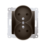 Gniazdo podwójne z uziemieniem DGZ2MZ, Simon 54 metalizowany - 3