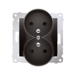 Gniazdo podwójne z uziemieniem DGZ2MZ, Simon 54 metalizowany - 4