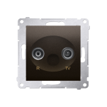 Gniazdo RTV końcowe DAK, Simon 54 metalizowane - 3