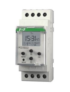 Zegar sterujący tygodniowy dwukanałowy PCZ-522.4 F&F