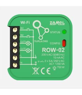 Odbiornik WI-FI dopuszkowy dwukanałowy ROW-02  SUPLA