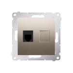 Gniazdo telefoniczne RJ12 DT1, Simon 54 metalizowany - 2