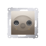 Gniazdo RTV przelotowe DAP, Simon 54 metalizowane - 2