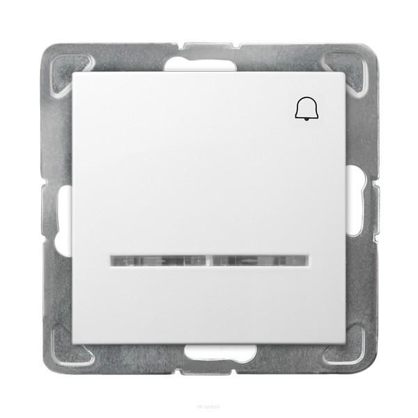 Przycisk dzwonek podświetlany Impresja biały ŁP-6YS/M/00