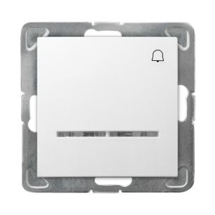 Przycisk dzwonek podświetlany Impresja biały ŁP-6YS/M/00