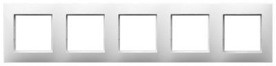 Ramka pięciokrotna, R-5U/00 Aria biały