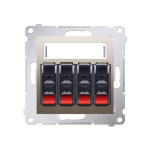 Gniazdo głośnikowe poczwórne DGL34, Simon 54 metalizowane - 2