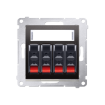 Gniazdo głośnikowe poczwórne DGL34, Simon 54 metalizowane - 4