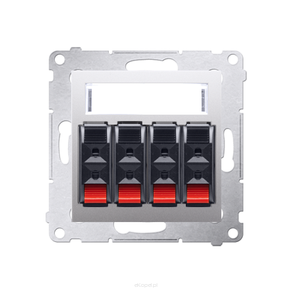 Gniazdo głośnikowe poczwórne DGL34, Simon 54 metalizowane