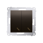 Łącznik schodowy podwójny DW6/2, Simon 54 metalizowany - 3