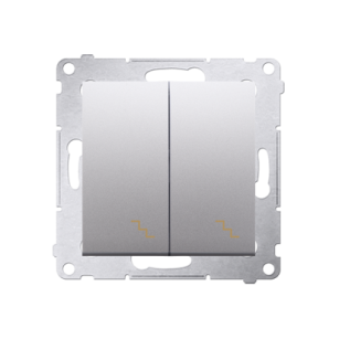 Łącznik schodowy podwójny DW6/2, Simon 54 metalizowany