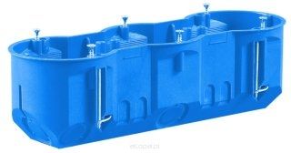 Puszka potrójna do ścian pustych samogasnąca 60 mm, P3x60D, głęboka