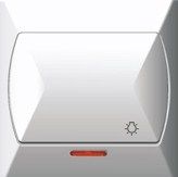 Przycisk światło podświetlany Akcent, biały