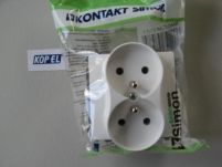 Gniazdka podwójne z uziemieniem BMGZ2M, Simon Basic białe - 2