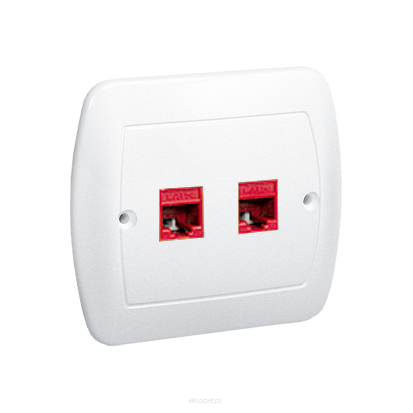 Gniazdo komputerowe podwójne AF52, Akord białe