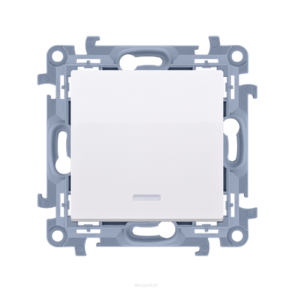 Łącznik jednobiegunowy z podświetleniem LED Simon 10, CW1L.01/11 biały