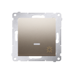 Przycisk zwierny światło podświetlany DS1L, Simon 54 metalizowany - 2